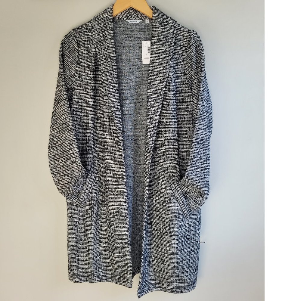 Tweed blazer cardigan with long sleeves and pockets NWT